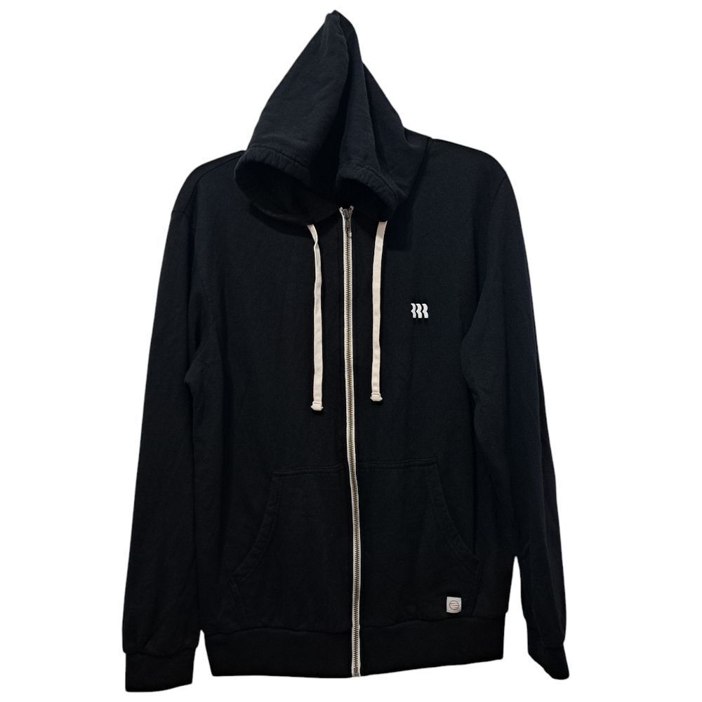 Marine Layer Men's Custom Afternoon Full Zip Lined Hoodie Casual Goth Med Black